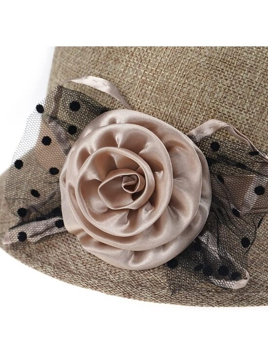 Glamorstar Vintage Felt Cloche Hat Winter Floral Fedora Bucket Hat Bowler Hats